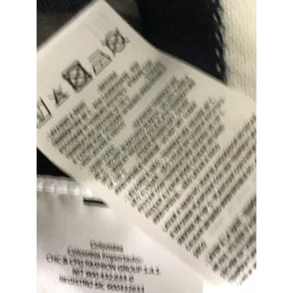 A|X Armani Exchange Navy Blue White Striped Cardigan Sweater S - Picture 11 of 11